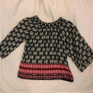 Off the shoulder blouse